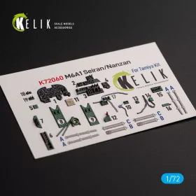   Kelik M6A1 Seiran/Nanzan interior 3D decals for Tamiya kit - 3D belsőtér-részletező matricakészlet