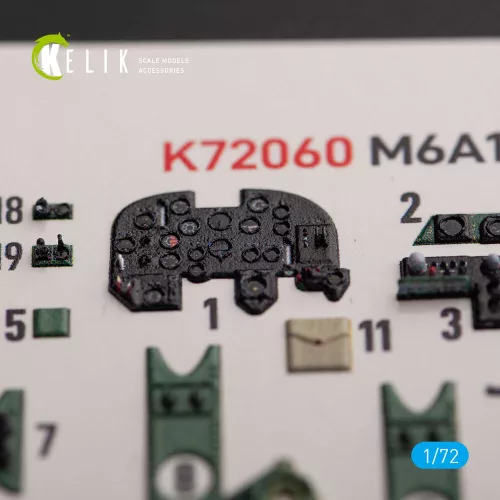 Kelik M6A1 Seiran/Nanzan interior 3D decals for Tamiya kit - 3D belsőtér-részletező matricakészlet