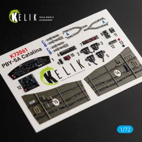   Kelik PBY-5A Catalina interior 3D decals for Academy kit - 3D belsőtér-részletező matricakészlet