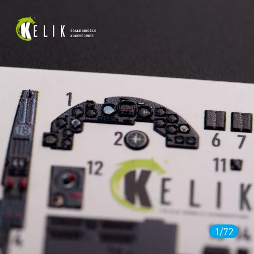 Kelik Junkers JU 88 A-4 interior 3D decals for Revell kit - 3D belsőtér-részletező matricakészlet