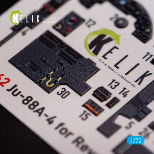 Kelik Junkers JU 88 A-4 interior 3D decals for Revell kit - 3D belsőtér-részletező matricakészlet