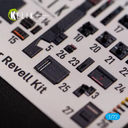 Kelik Junkers JU 88 A-4 interior 3D decals for Revell kit - 3D belsőtér-részletező matricakészlet