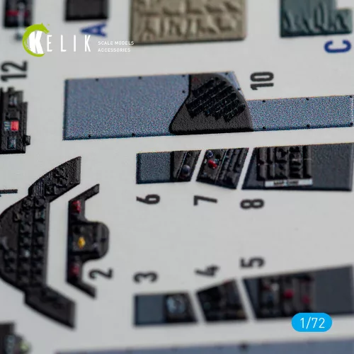 Kelik A1H Skyraider interior 3D decals for Hasegawa kit - 3D belsőtér-részletező matricakészlet