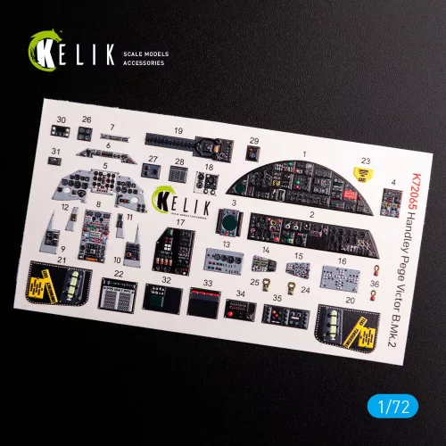 Kelik Handley Page Victor B Mk2 interior 3D decals for Airfix kit - 3D belsőtér-részletező matricakészlet