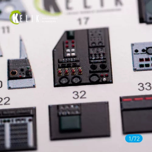 Kelik Handley Page Victor B Mk2 interior 3D decals for Airfix kit - 3D belsőtér-részletező matricakészlet