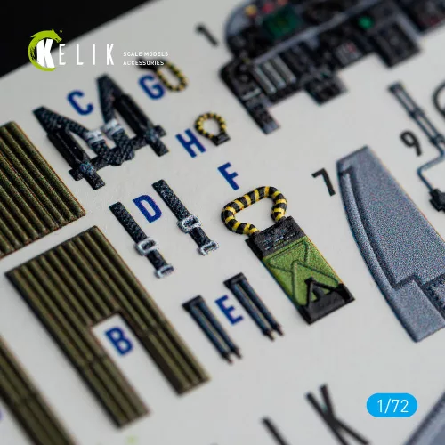 Kelik A-6E Intruder interior 3D decals for Italeri kit - 3D belsőtér-részletező matricakészlet
