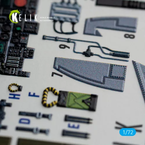 Kelik A-6E Intruder interior 3D decals for Italeri kit - 3D belsőtér-részletező matricakészlet
