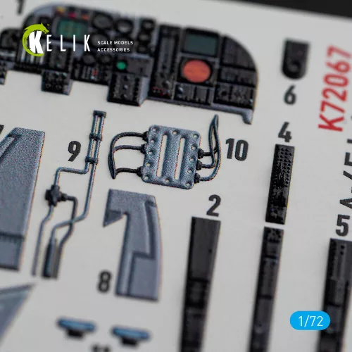 Kelik A-6E Intruder interior 3D decals for Italeri kit - 3D belsőtér-részletező matricakészlet