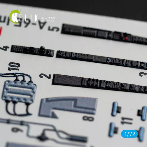 Kelik A-6E Intruder interior 3D decals for Italeri kit - 3D belsőtér-részletező matricakészlet