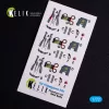 Kelik RF-4B - interior 3D decals for Hasegawa kit - 3D belsőtér-részletező matricakészlet