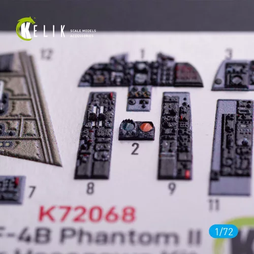 Kelik RF-4B - interior 3D decals for Hasegawa kit - 3D belsőtér-részletező matricakészlet