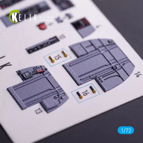 Kelik RF-4B - interior 3D decals for Hasegawa kit - 3D belsőtér-részletező matricakészlet