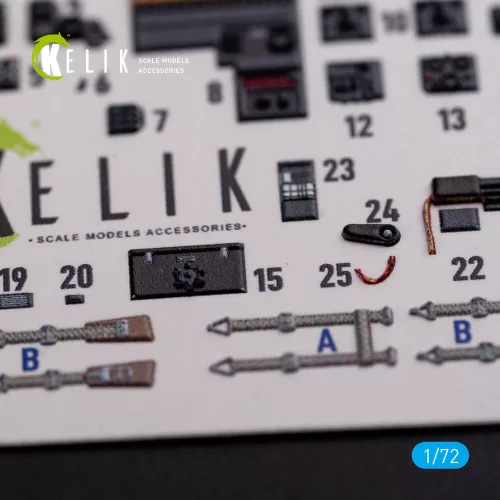 Kelik Messerschmitt Me410A-1 interior 3D decals for Airfix kit - 3D belsőtér-részletező matricakészlet