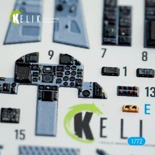 Kelik F-15J Eagle interior 3D decals for PLATZ kit - 3D belsőtér-részletező matricakészlet