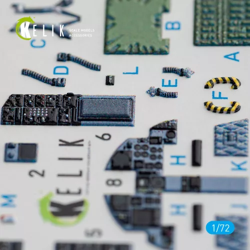 Kelik F-15C Strike Eagle interior 3D decals for Hasegawa kit - 3D belsőtér-részletező matricakészlet