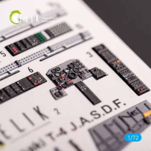 Kelik Kawasaki T-4 - interior 3D decals for Hasegawa kit - 3D belsőtér-részletező matricakészlet