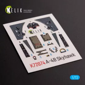   Kelik A-4B Skyhawk interior 3D decals for Hobby 2000/Fujimi kit - 3D belsőtér-részletező matricakészlet, Hobby 2000/Fujimi makettekhez