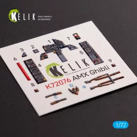  Kelik Amx Ghibli interior 3D decals for Italeri kit - 3D belsőtér-részletező matricakészlet