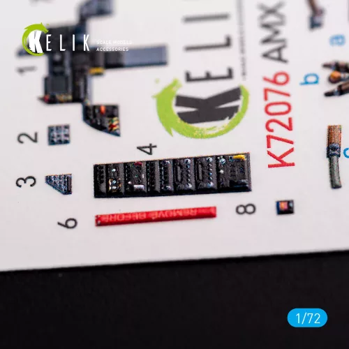 Kelik Amx Ghibli interior 3D decals for Italeri kit - 3D belsőtér-részletező matricakészlet