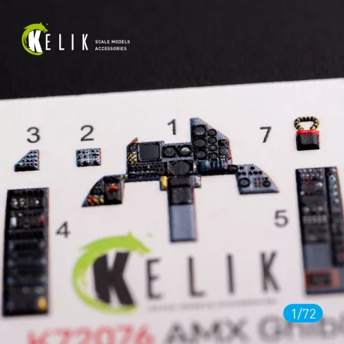Kelik Amx Ghibli interior 3D decals for Italeri kit - 3D belsőtér-részletező matricakészlet