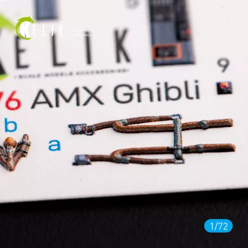 Kelik Amx Ghibli interior 3D decals for Italeri kit - 3D belsőtér-részletező matricakészlet