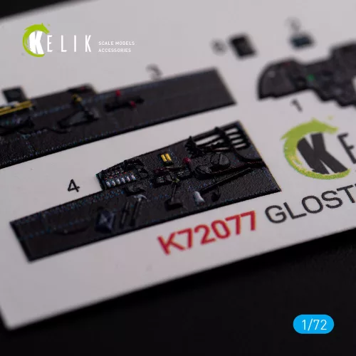 Kelik Gloster Meteor F.8 interior 3D decals for Airfix kit - 3D belsőtér-részletező matricakészlet