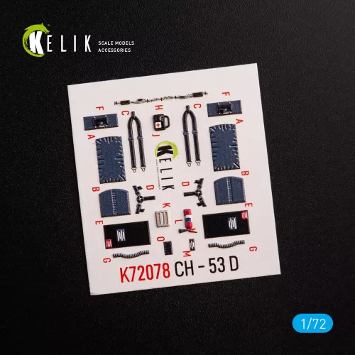 Kelik CH-53D Sea Stallion interior 3D decals for Fujimi/Academy kit - 3D belsőtér-részletező matricakészlet, Fujimi/Academy makettekhez