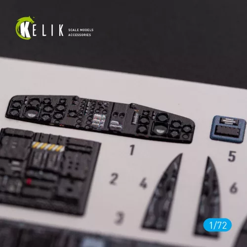 Kelik CH-53D Sea Stallion interior 3D decals for Fujimi/Academy kit - 3D belsőtér-részletező matricakészlet, Fujimi/Academy makettekhez