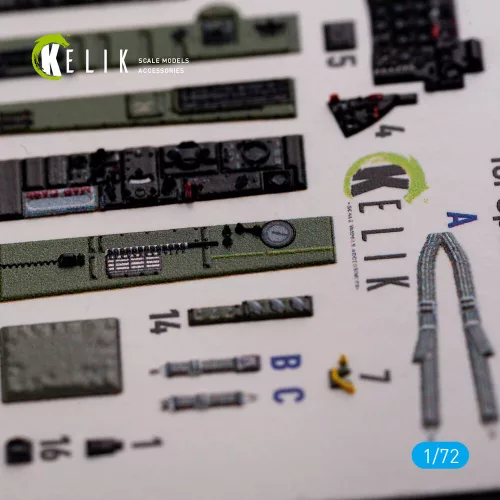 Kelik F-84F Thunderstreak interior 3D decals for Special Hobby kit - 3D belsőtér-részletező matricakészlet