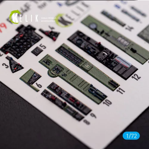 Kelik F-84F Thunderstreak interior 3D decals for Special Hobby kit - 3D belsőtér-részletező matricakészlet