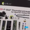 Kelik F-84F Thunderstreak interior 3D decals for Special Hobby kit - 3D belsőtér-részletező matricakészlet