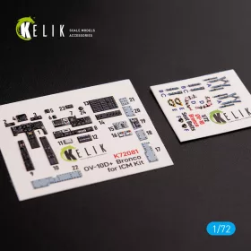   Kelik OV-10D+ Bronco interior 3D decals for ICM kit - 3D belsőtér-részletező matricakészlet