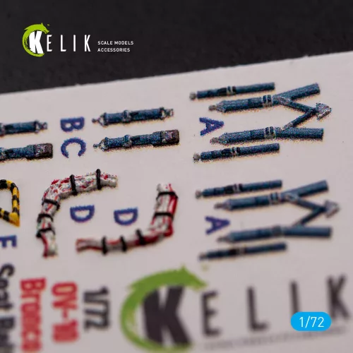 Kelik OV-10D+ Bronco interior 3D decals for ICM kit - 3D belsőtér-részletező matricakészlet