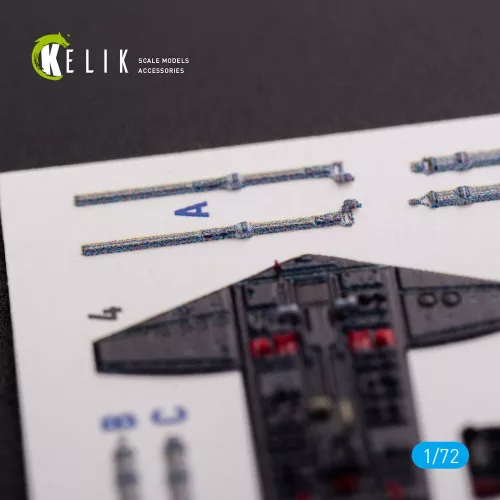 Kelik S-2A Tracker interior 3D decals for Hasegawa kit - 3D belsőtér-részletező matricakészlet