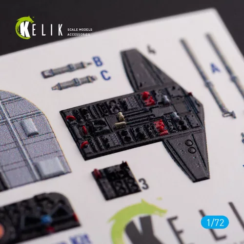 Kelik S-2A Tracker interior 3D decals for Hasegawa kit - 3D belsőtér-részletező matricakészlet
