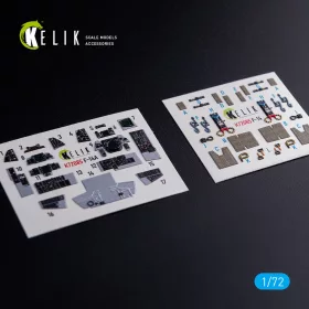  Kelik F-14A Tomcat - interior 3D decals for Hasegawa kit - 3D belsőtér-részletező matricakészlet