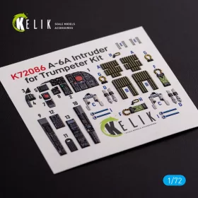   Kelik A-6A Intruder interior 3D decals for Trumpeter kit - 3D belsőtér-részletező matricakészlet