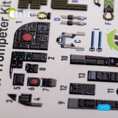 Kelik A-6A Intruder interior 3D decals for Trumpeter kit - 3D belsőtér-részletező matricakészlet