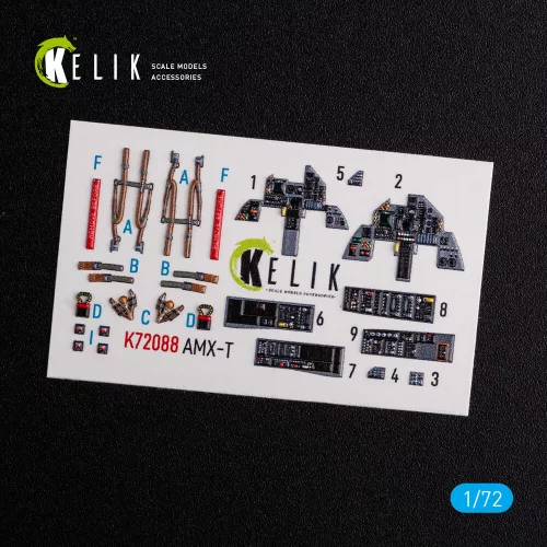 Kelik AMX-T interior 3D decals for Italeri kit - 3D belsőtér-részletező matricakészlet