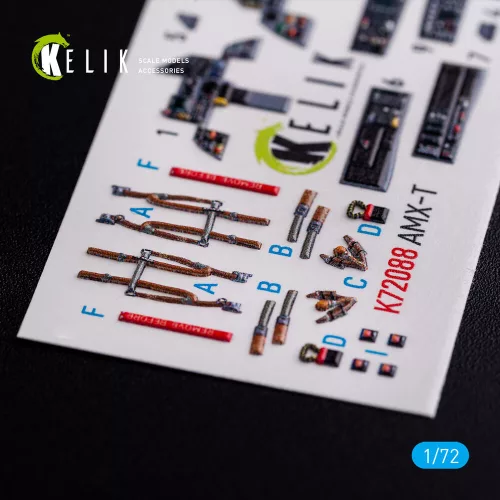 Kelik AMX-T interior 3D decals for Italeri kit - 3D belsőtér-részletező matricakészlet