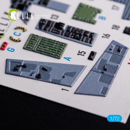 Kelik F-15C - interior 3D decals for FineMolds kit - 3D belsőtér-részletező matricakészlet