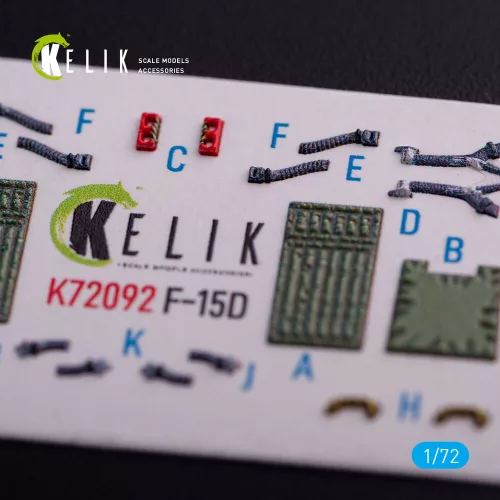 Kelik F-15D - interior 3D decals for FineMolds kit - 3D belsőtér-részletező matricakészlet
