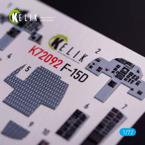 Kelik F-15D - interior 3D decals for FineMolds kit - 3D belsőtér-részletező matricakészlet