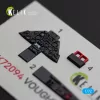 Kelik Vought F7U-3M Cutlass - interior 3D decals for Fujimi kit - 3D belsőtér-részletező matricakészlet