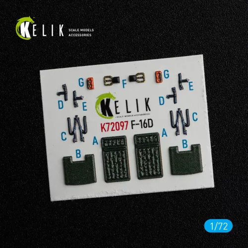 Kelik F-16D interior 3D decals for Revell kit - 3D belsőtér-részletező matricakészlet