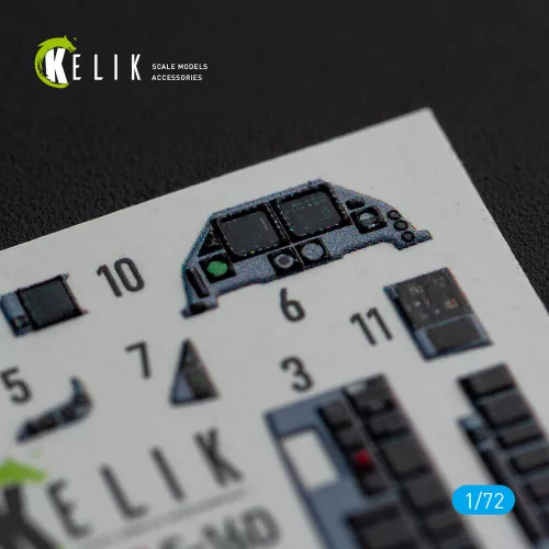 Kelik F-16D interior 3D decals for Revell kit - 3D belsőtér-részletező matricakészlet