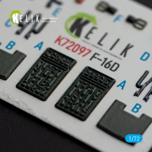 Kelik F-16D interior 3D decals for Revell kit - 3D belsőtér-részletező matricakészlet