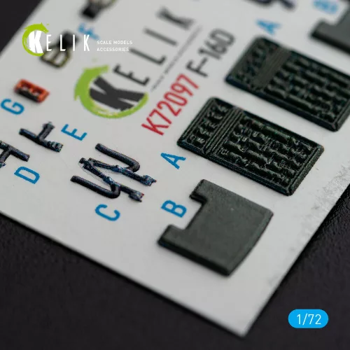 Kelik F-16D interior 3D decals for Revell kit - 3D belsőtér-részletező matricakészlet
