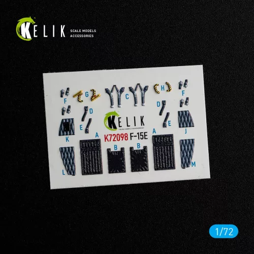 Kelik F-15E - interior 3D decals for GWH kit - 3D belsőtér-részletező matricakészlet