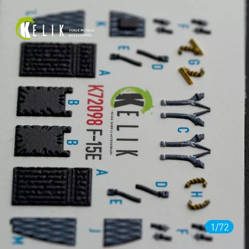 Kelik F-15E - interior 3D decals for GWH kit - 3D belsőtér-részletező matricakészlet